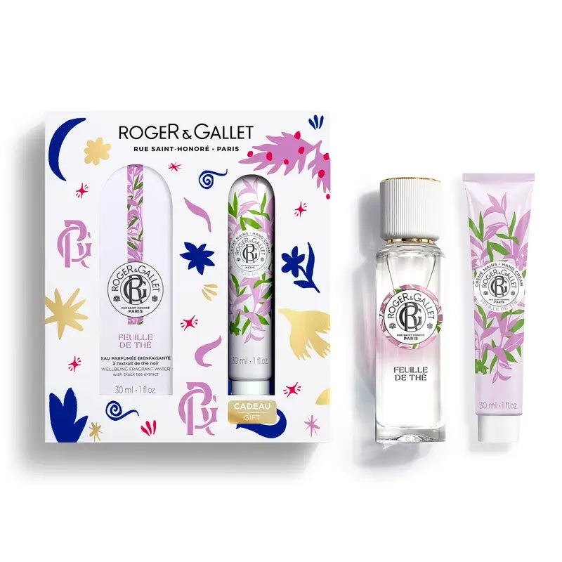 Roger & Gallet Feuille De Thé Wellness Duftwasser + Wellness-Handcreme Truhe, 60 ml