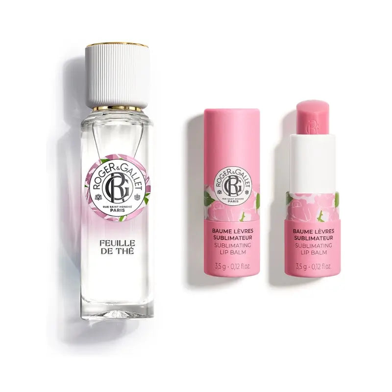 Roger & Gallet Rosen-Lippenbalsam + Feuille De Thé Wohlfühl-Duftwasser