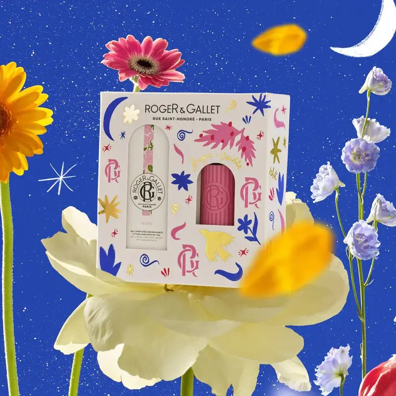 Roger & Gallet Rose Wellness Duftwasser 100Ml + Duftkerze, 2 Stück