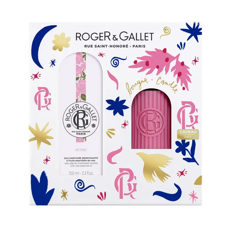 Roger & Gallet Rose Wellness Duftwasser 100Ml + Duftkerze, 2 Stück