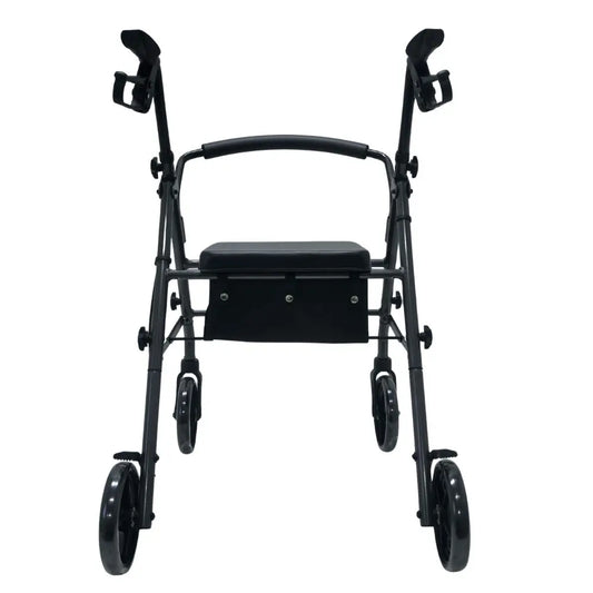 Zusammenklappbarer Rollator aus Aluminium mit Bremsen (grau)