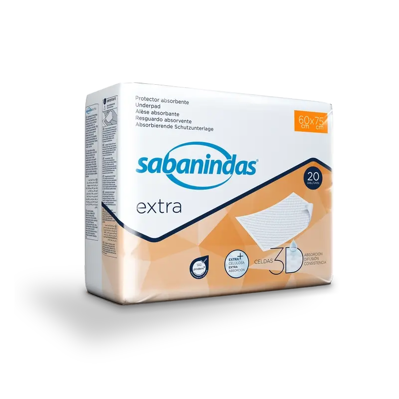 Sabanindas Extra Großes Absorptionskissen 60 X 75 Cm. , 20 Stk.