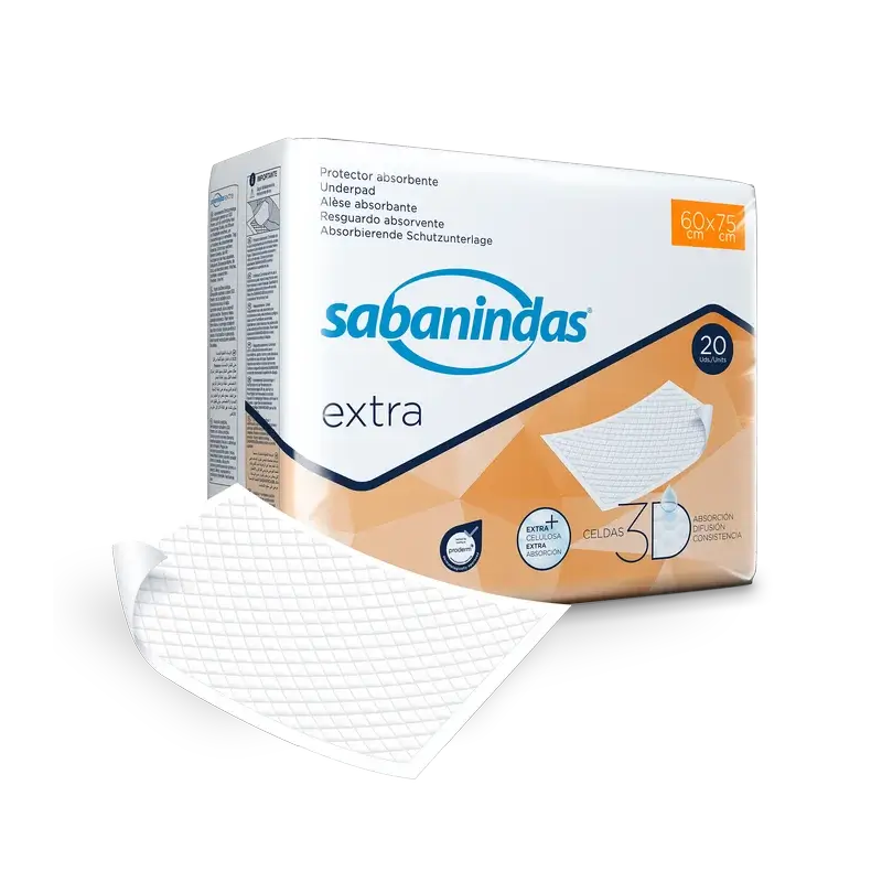 Sabanindas Extra Großes Absorptionskissen 60 X 75 Cm. , 20 Stk.