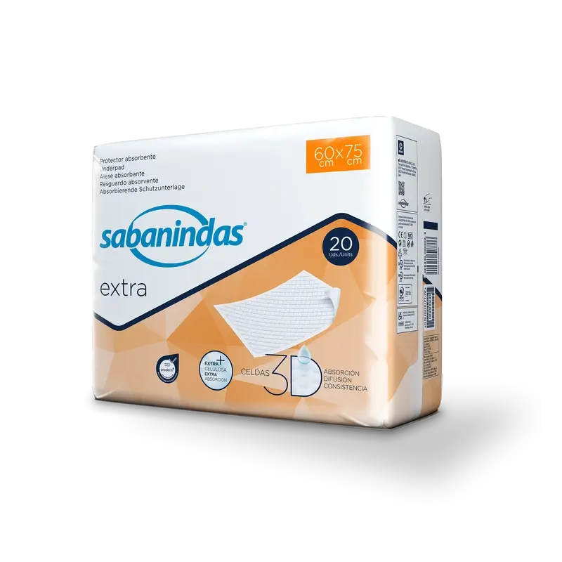 Sabanindas Extra Großes Absorptionskissen 60 X 75 Cm. , 20 Stk.