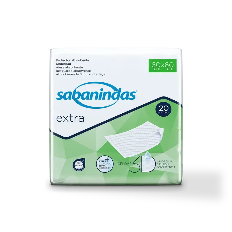 Sabanindas Extra Medium Saugfähiges Pad 60 X 60 Cm. , 20 Stk.