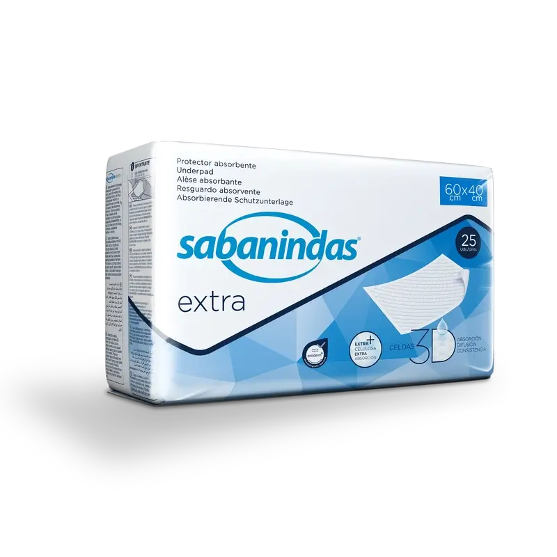 Sabanindas Extra Small Absorptionskissen 60 X 40 Cm. , 25 Stk.