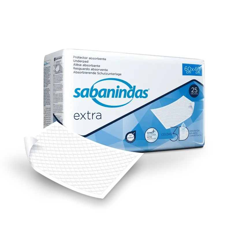 Sabanindas Extra Small Absorptionskissen 60 X 40 Cm. , 25 Stk.