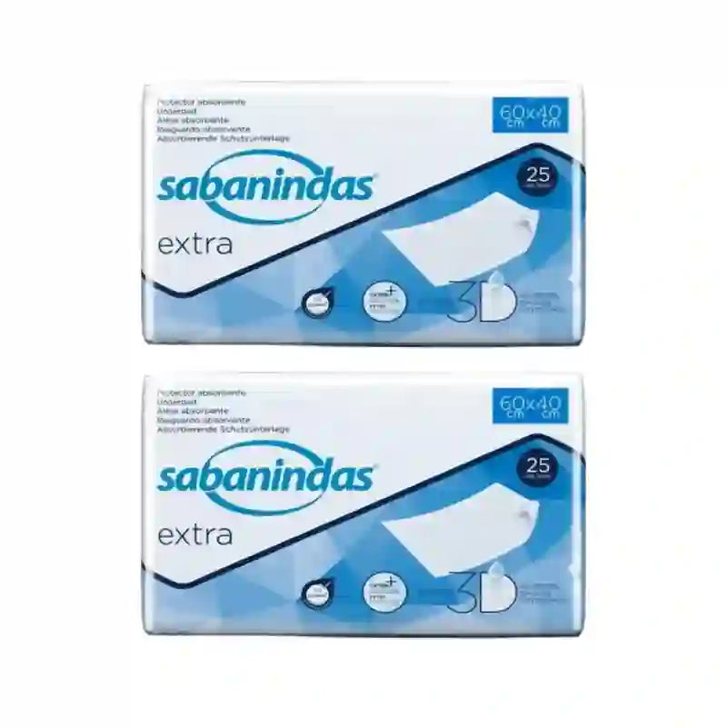 Sabanindas Extra Small Absorbent Pad 60 X 40 Cm. , 2X25 Einheiten