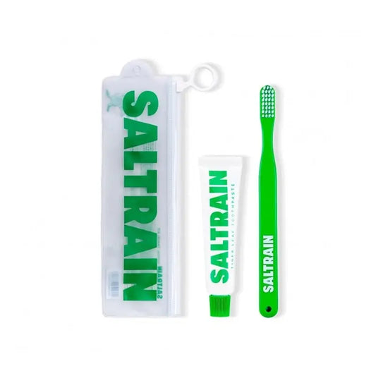 Saltrain Travel Kit Grünes Tigerblatt und ein Pinsel