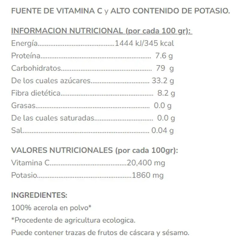 Salud Viva Acerola-Pulver 80Gr. Eco