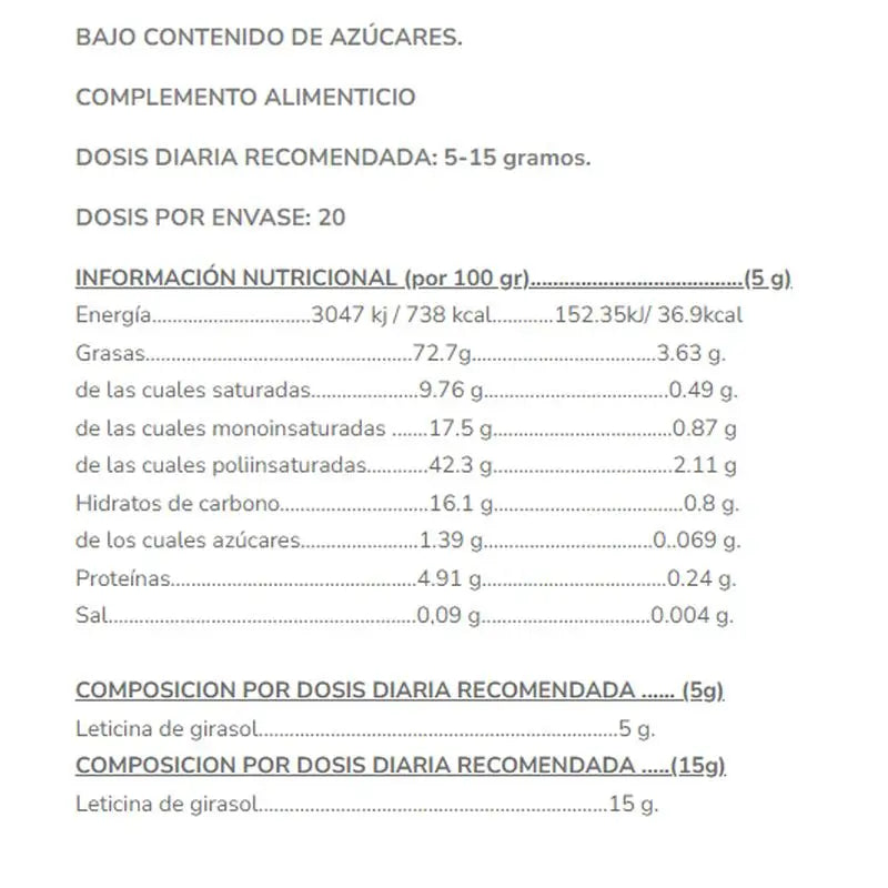Salud Viva Sonnenblumenlecithin 150Gr.