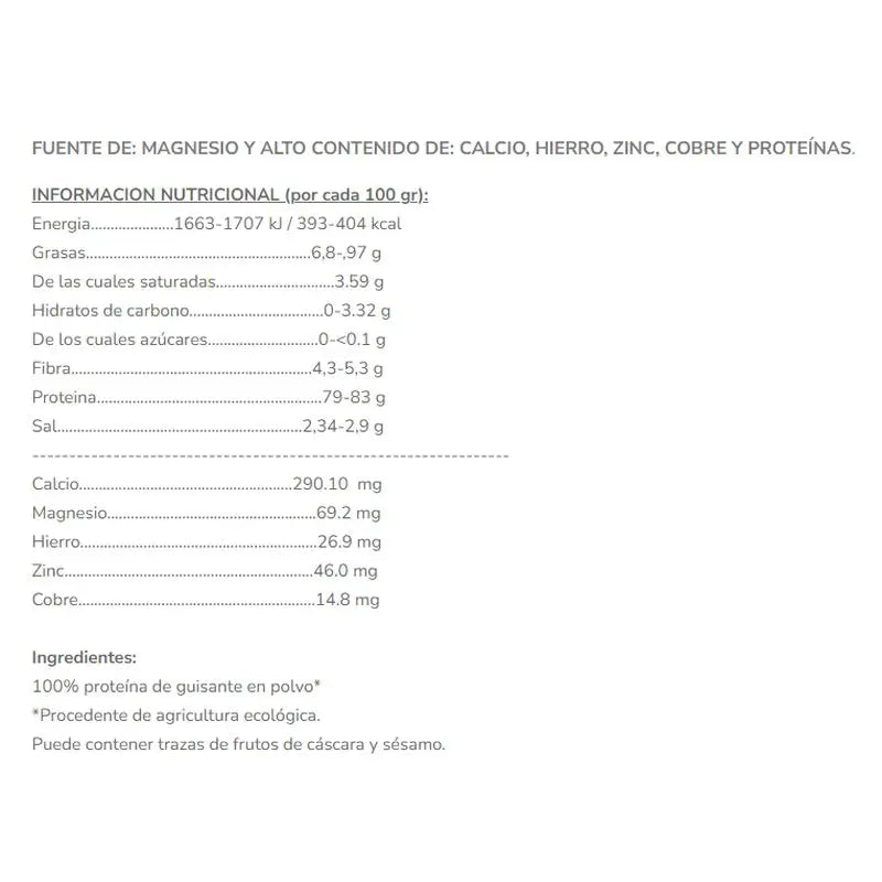 Salud Viva Erbsenprotein 80% 250Gr Bio Sg S/A Vegan