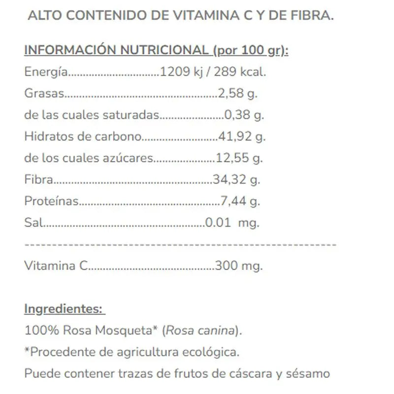 Salud Viva Rosa Mosqueta Pulver 125Gr. Bio Sg Vegan