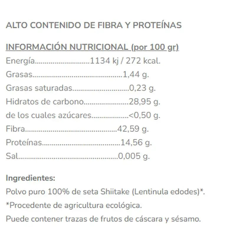 Salud Viva Shitake-Pulver 125Gr. Bio Sg Vegan