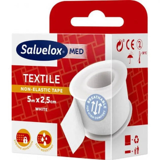 Salvet Weißes Textilband - 5 M X 2,5 Cm