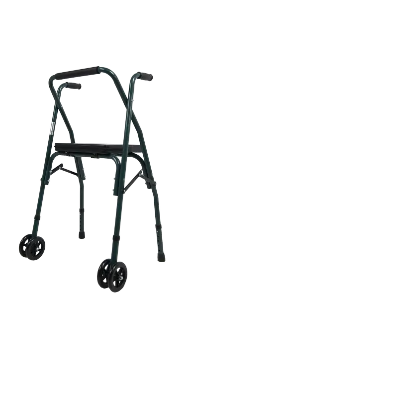 Sanitec Klappbare Gehhilfe mit Sitz und Vorderrädern, 1 Stück