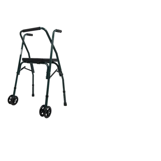 Sanitec Klappbare Gehhilfe mit Sitz und Vorderrädern, 1 Stück