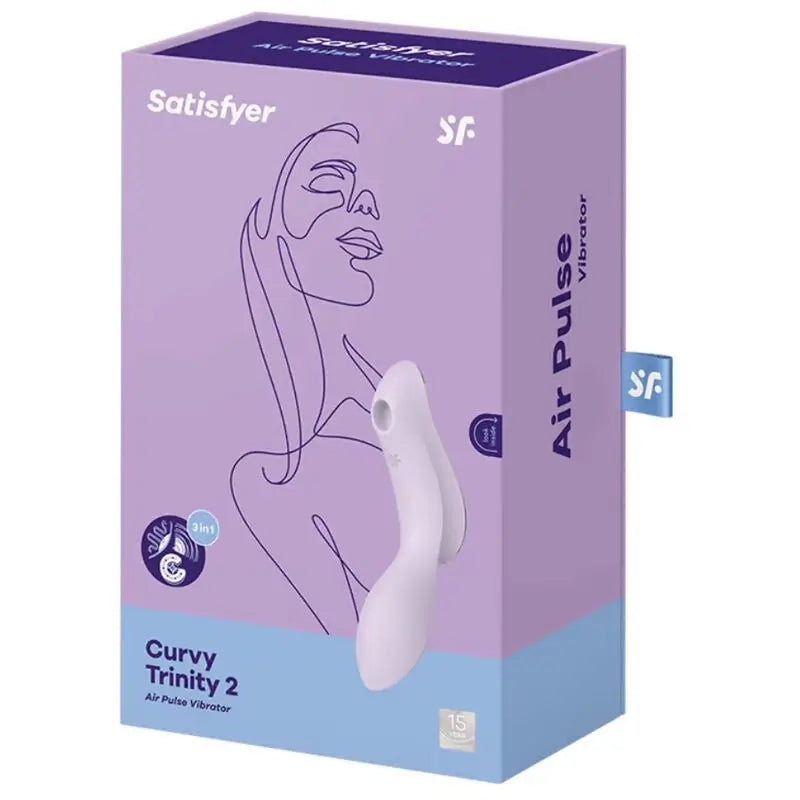 Satisfyer Air Pulse Curvy Trinity 2 Stimulator & Vibrator - Lila