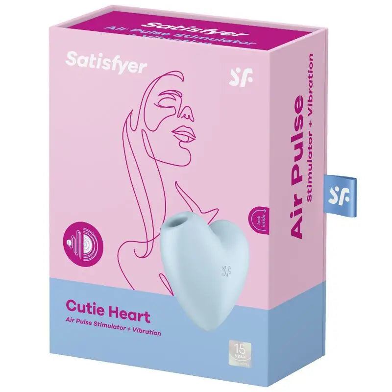 Satisfyer Air Pulse Cutie Herz Stimulator & Vibrator - Blau