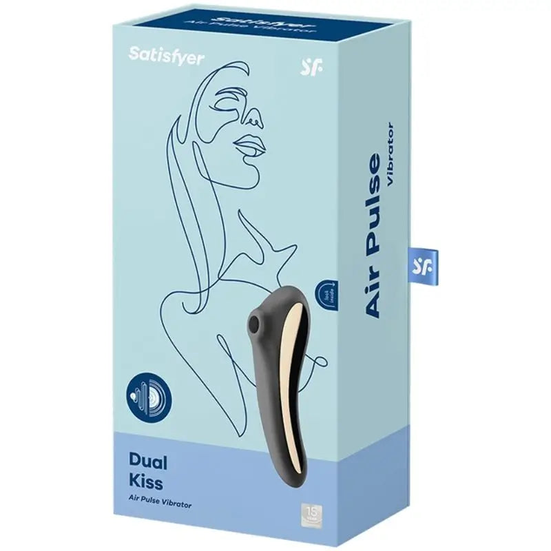 Satisfyer Air Pulse Dual Kiss Klitoris Stimulator - Schwarz