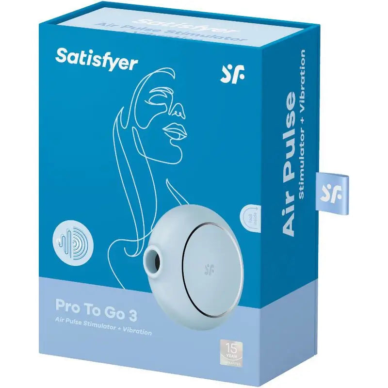 Satisfyer Air Pulse Pro To Go 3 Dual Stimulator & Vibrator - Blau