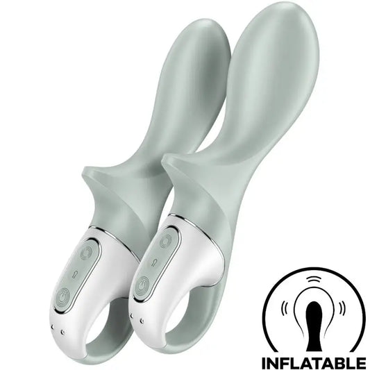 Satisfyer Air Pump Booty 3 Aufblasbarer Anal Vibrator Aufblasbar Grün Grau