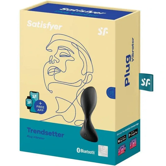 Satisfyer Connect Trendsetter Vibrating Plug App - Schwarz