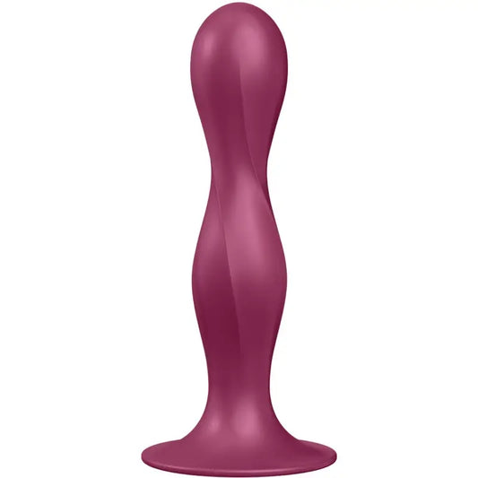 Satisfyer Double Ball-R Maroon Silikon Dildo
