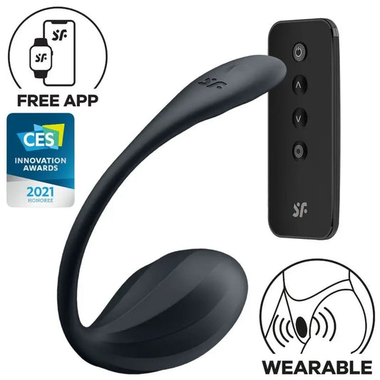 Satisfyer Ribbed Petal G-Punkt Stimulator Fernbedienung Schwarz Free App