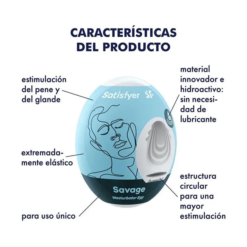 Satisfyer Set 3 Masturbator-Eier Savage Model