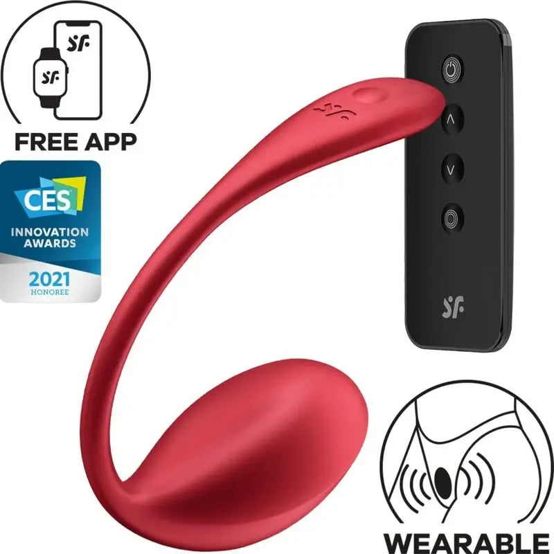 Satisfyer Shiny Petal G-Punkt Stimulator Fernbedienung Rot Free App