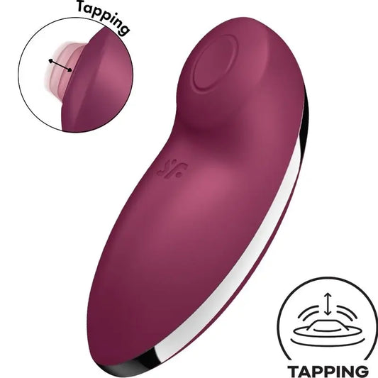 Satisfyer Tap & Climax 2 Vibrator & Stimulator Rot