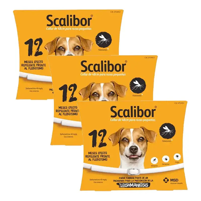 Scalibor Anti-Parasite Collar for Dogs 48 cm, Pack 3 units