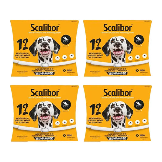 Scalibor Anti-Parasiten-Halsband für Hunde 65 cm, 4er Pack