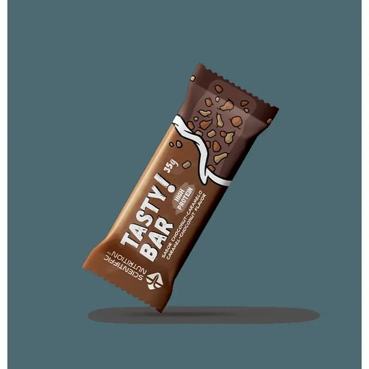 Scientiffic Nutrition Lecker! Kokosnuss-Riegel - Karamell , 35 Gramm