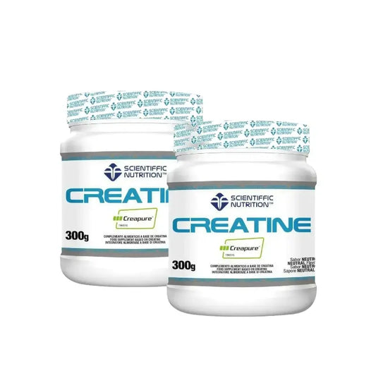 Scientiffic Nutrition Creatine 100 % Creapure Kreatin-Monohydrat in Pulverform, 2 x 300 Gramm