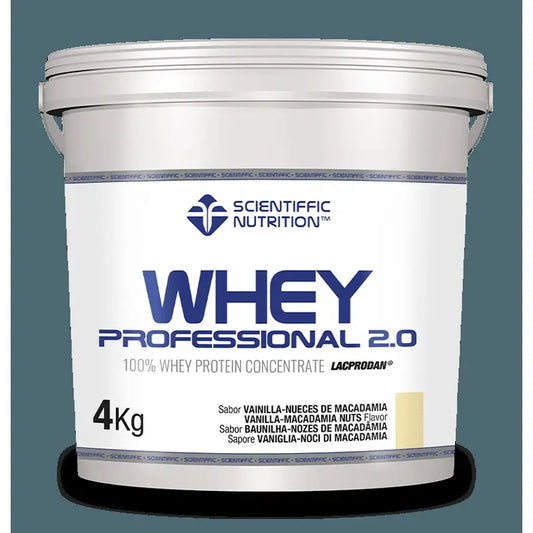 Scientiffic Nutrition Whey Professional 2.0 Vanille-Makadamnüsse, 4000 Gramm