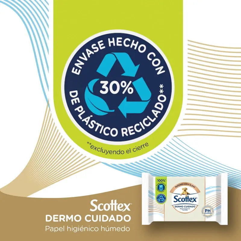 Scottex Dermo Care Feuchtes Toilettenpapier, 66 Stück.