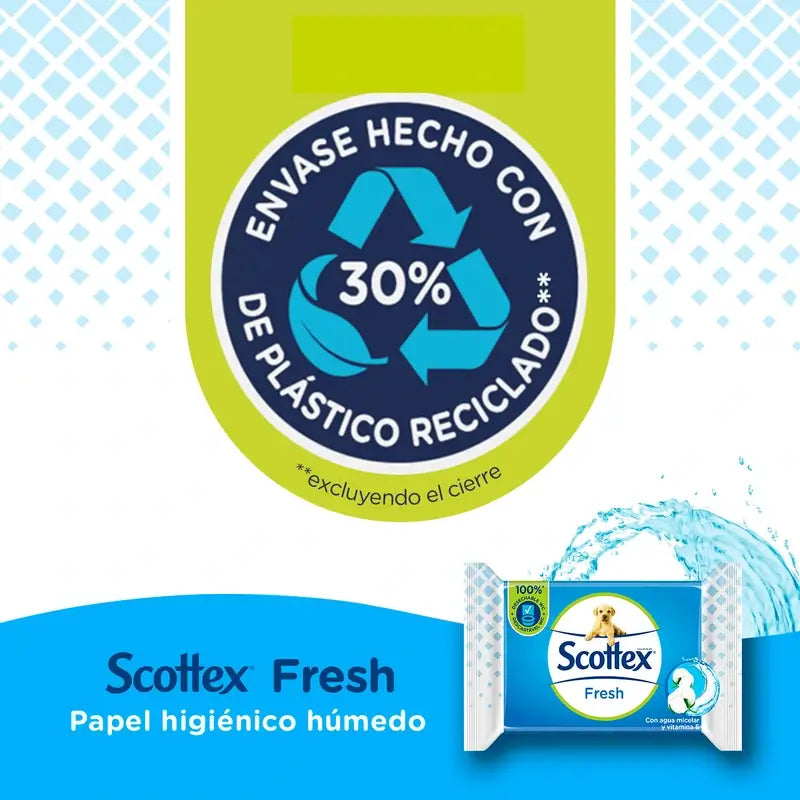 Scottex Fresh Wet Toilettenpapier, 38 Stück.