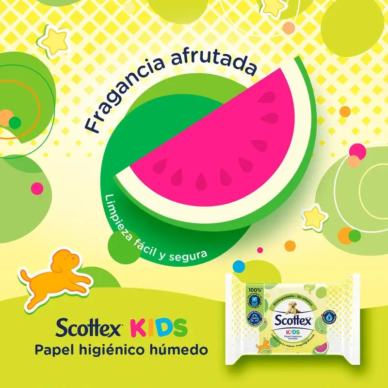 Scottex Junior Nasses Toilettenpapier , 74 Stück