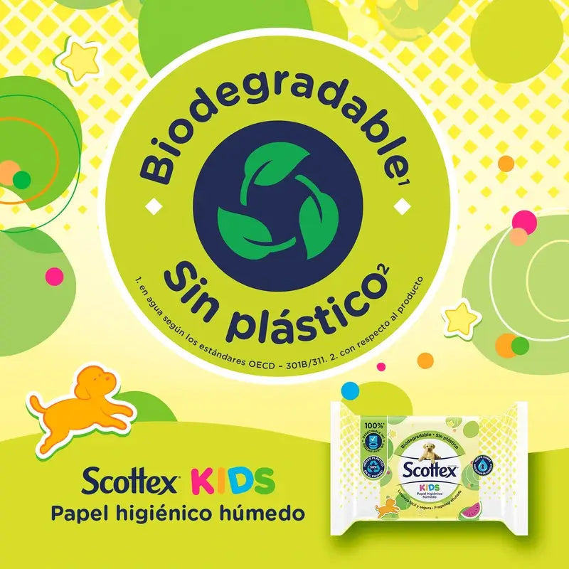 Scottex Junior Nasses Toilettenpapier , 74 Stück