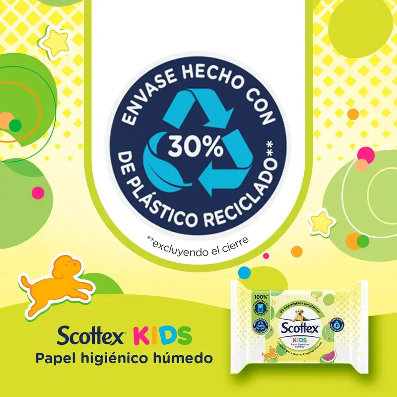 Scottex Junior Nasses Toilettenpapier , 74 Stück