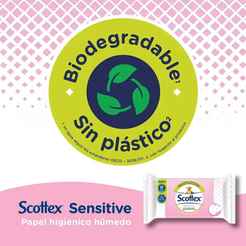 Scottex Sensitive Feuchtes Toilettenpapier , 38 Stück.