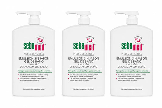 Sebamed Badegel Seifenfreie Emulsion 1000 ml, 3er-Pack