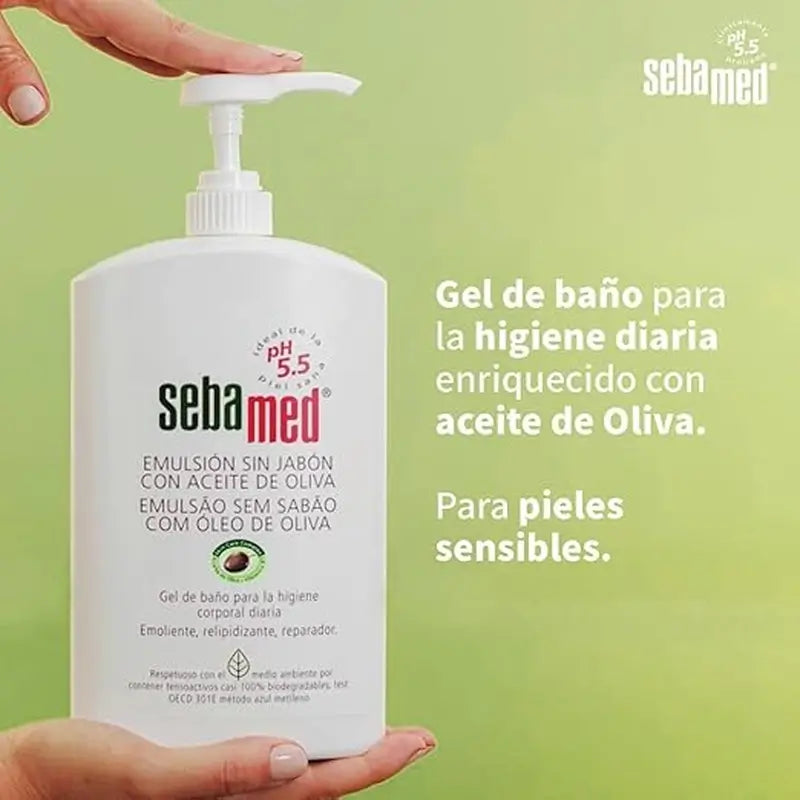 SEBAMED Seifenfreie Emulsion Gel mit Olivenöl 1000 ml