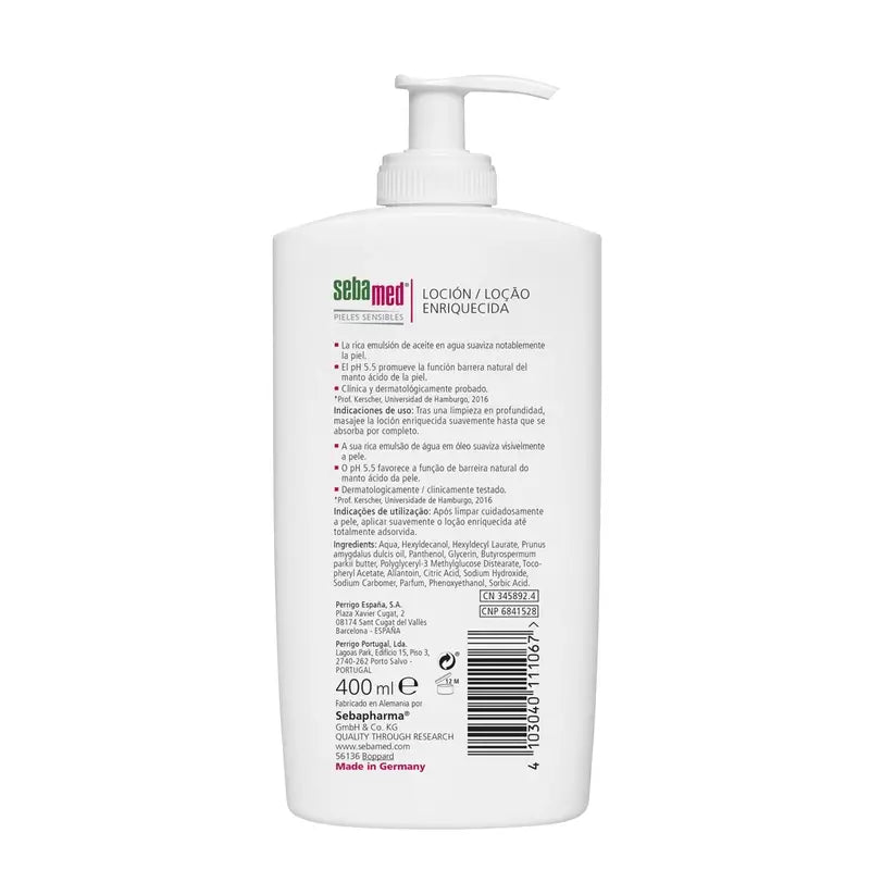 SEBAMED Angereicherte Lotion 400 ml
