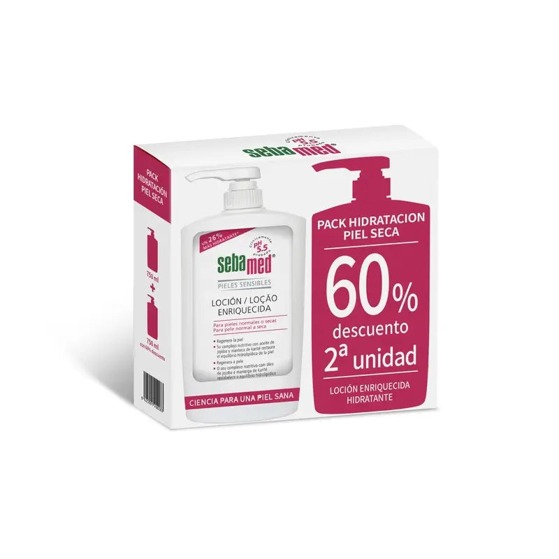 Sebamed Pack Body Lotion , 750 ml 2. Stück mit 60% Rabatt
