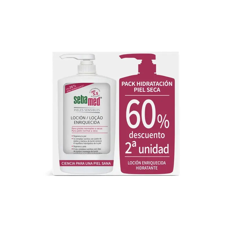 Sebamed Pack Body Lotion , 750 ml 2. Stück mit 60% Rabatt