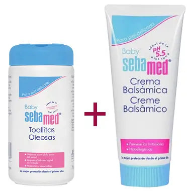 SEBAMED Pack Balsamico-Creme 200 ml + ölige Tücher 72 St.