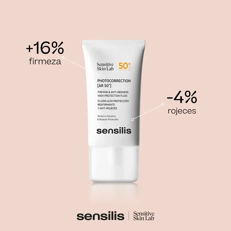 Sensilis Photokorrektur [Ar SPF 50+] Straffendes und Anti-Rötungen Fluid 40 ml